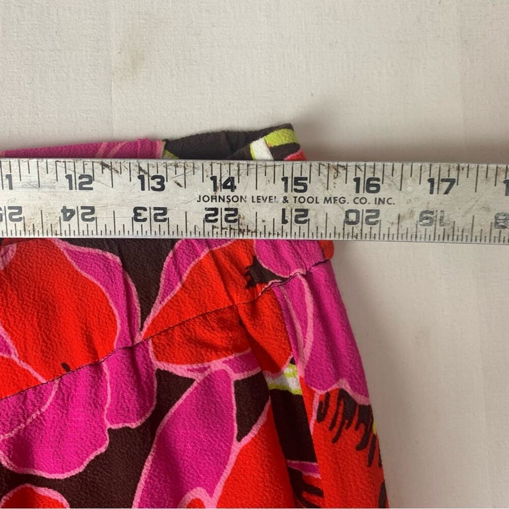 Kate Spade size 6 Red Pink Floral Pants tropical Hutton Rio de Janeiro farm - Picture 9 of 11